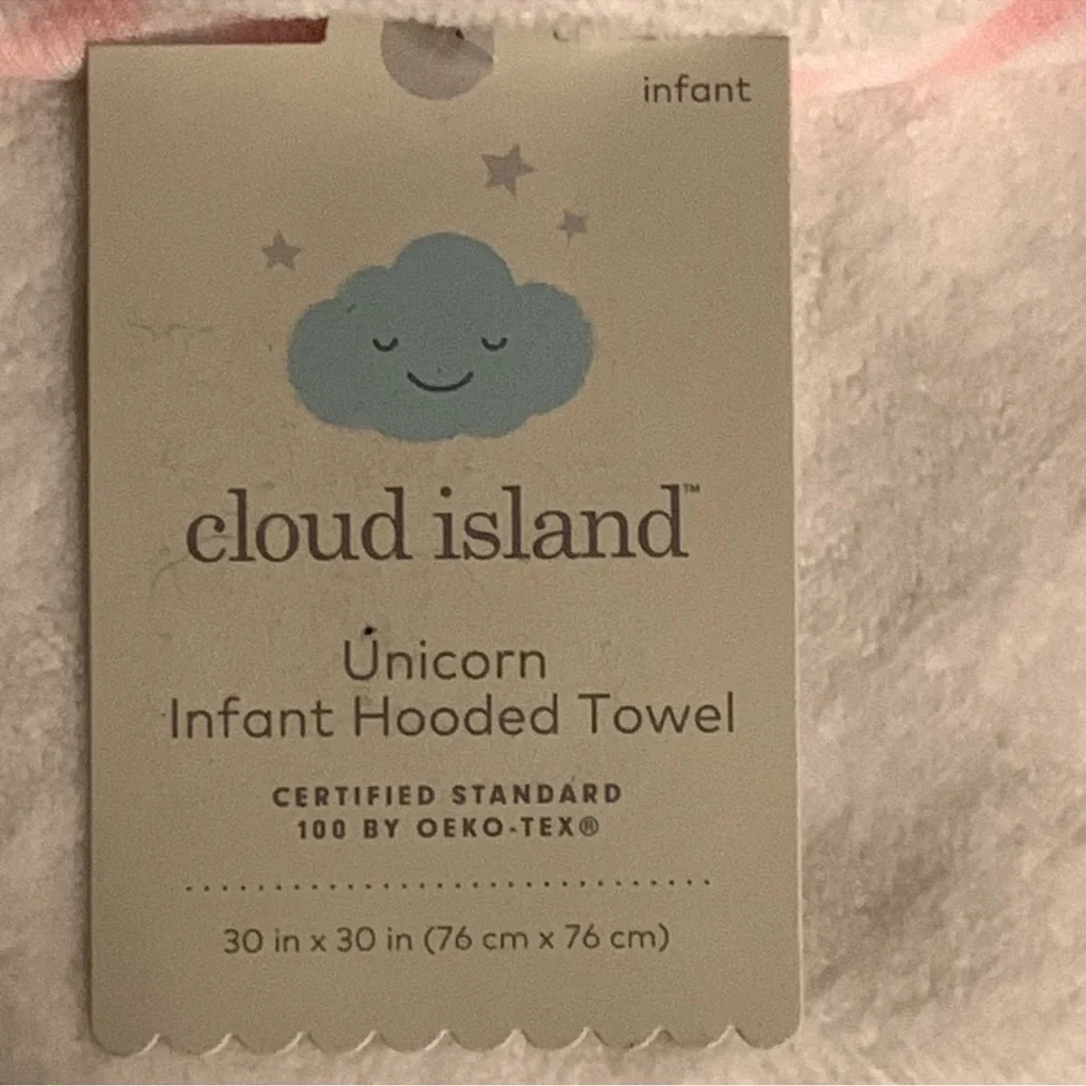 Cloud Island Unicorn Hooded Bath Towel